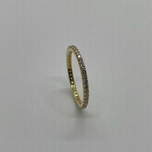 Sterling Silver Gold Stack Ring/ Size 6 and 8